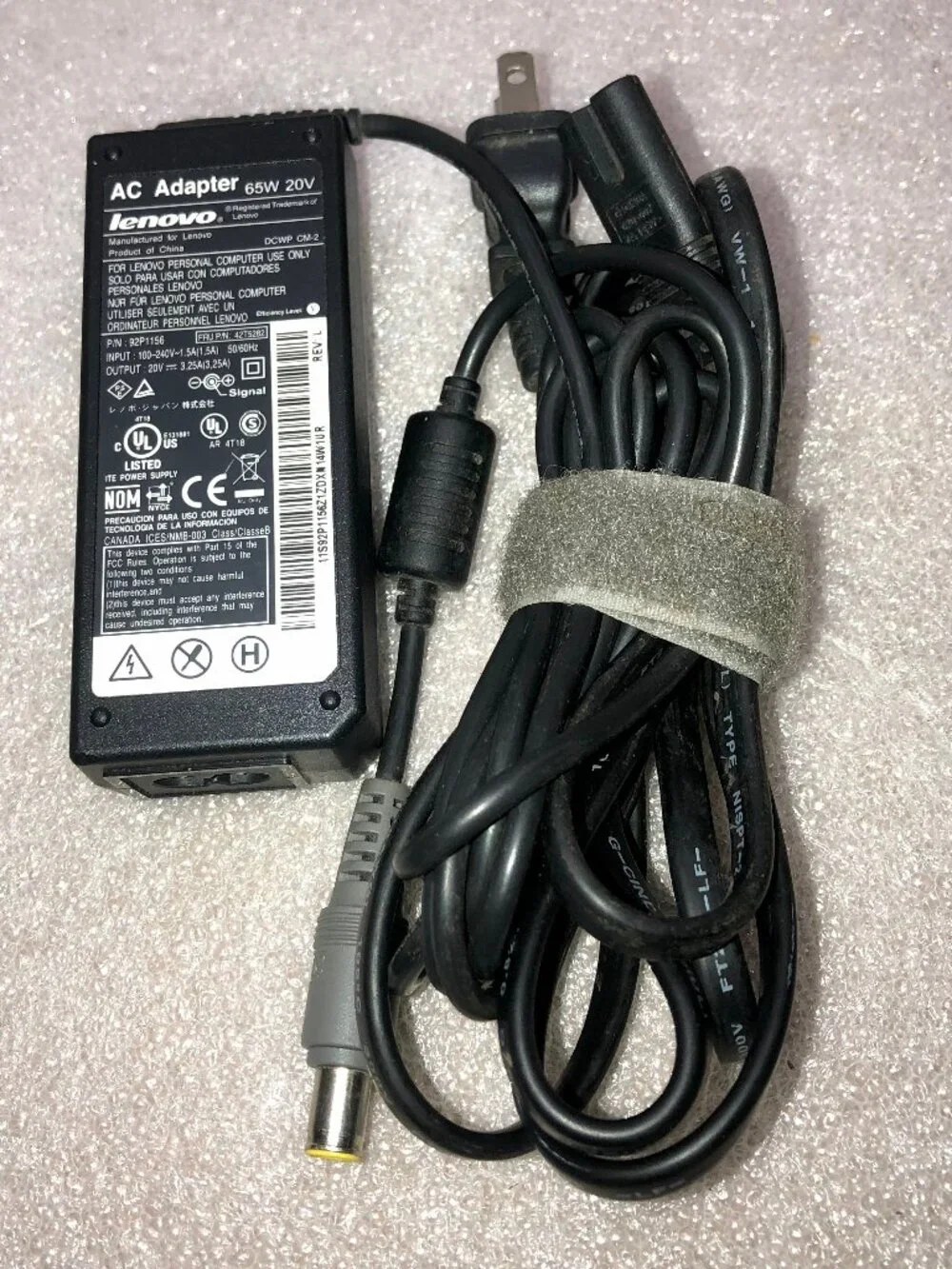Genuine IBM/Lenovo 65W AC Adapter Charger 20V 3.25A 92P1156 92P1157 DCWP CM-2